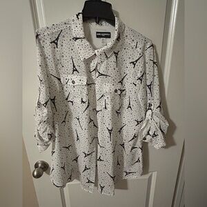 Karl Lagerfeld Monochrome Eiffel Tower Shirt